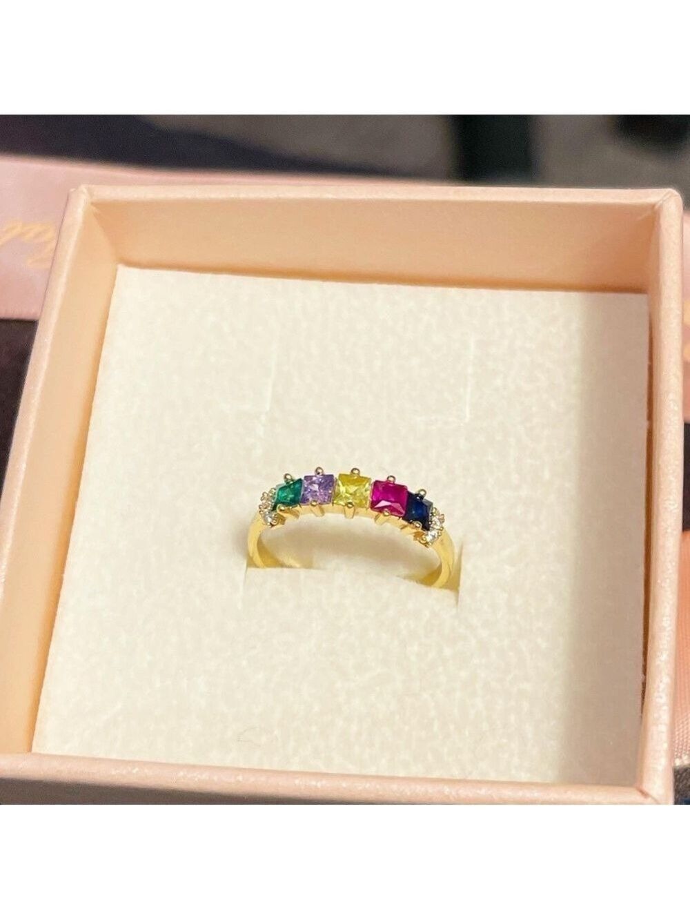 Multi Colour Stone Ring - Picture 4 of 5